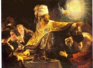 "Пир Валтасара". Рембрандт Харменс ван Рейн.